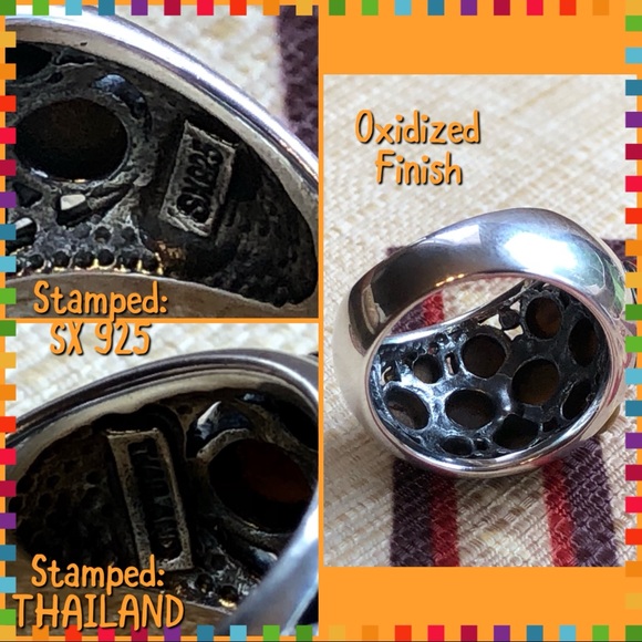 🌟SOLD!🌟925 Silver Tiger’s Eye Cabochon Dome Ring - Picture 4 of 6